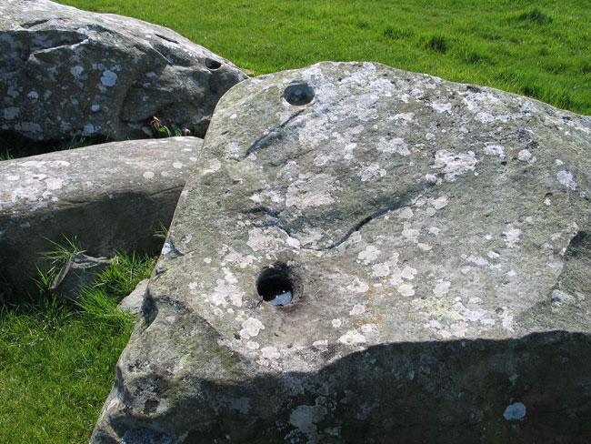 Fallen Stone with Possible Cup Marks, Ballynoe Stone Circle, County Down, Northern Ireland.
