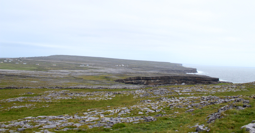 View from the Dun Aengus hillfort over Inishmore Island.