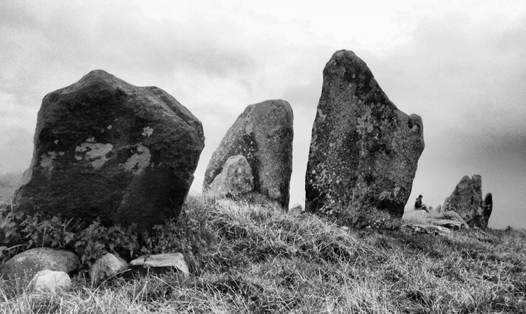 Beltany stone circle, closer view.