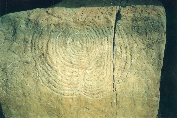 Kerbstone photographed during a visit in October 2002
