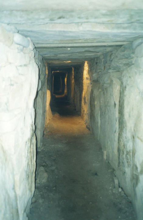 One of the two passageways into the tomb.  October 2002.