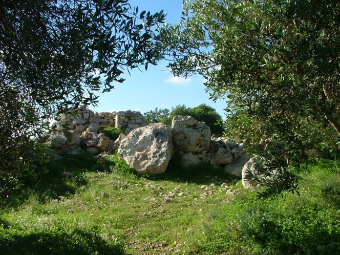 Part of an eastern wall of the main structure. The site is so ruinous that it is not clear whether this marked the limits of the structure or whether it was an 'internal' wall.