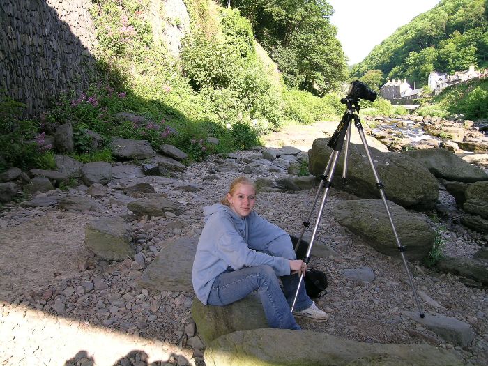 This is me at Lynmouth by the stream