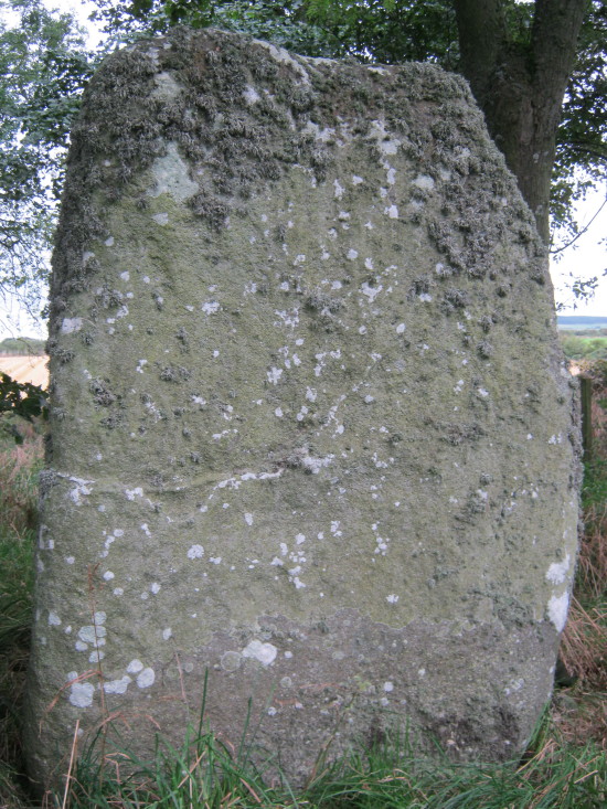 The remaining standing flanker stone.  September 2012.