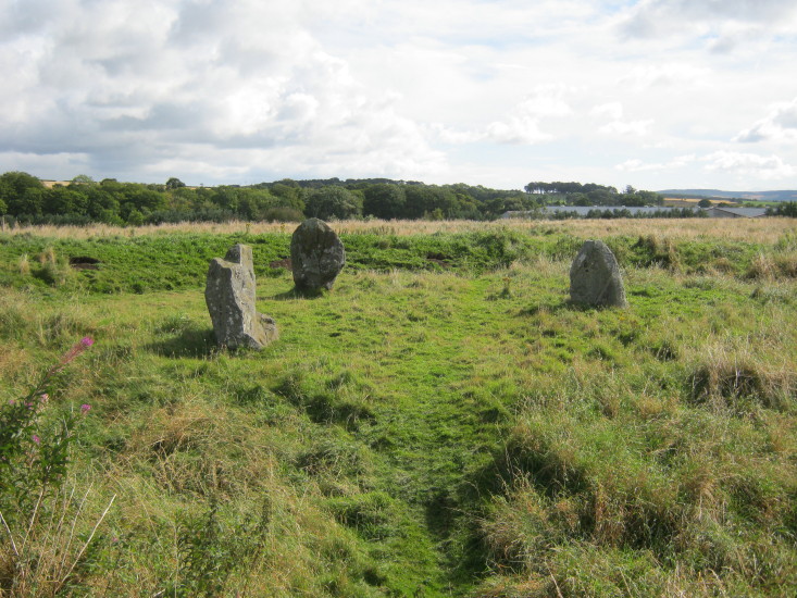 The three stones (the Pictish stone is an interloper!!).  September 2012.
