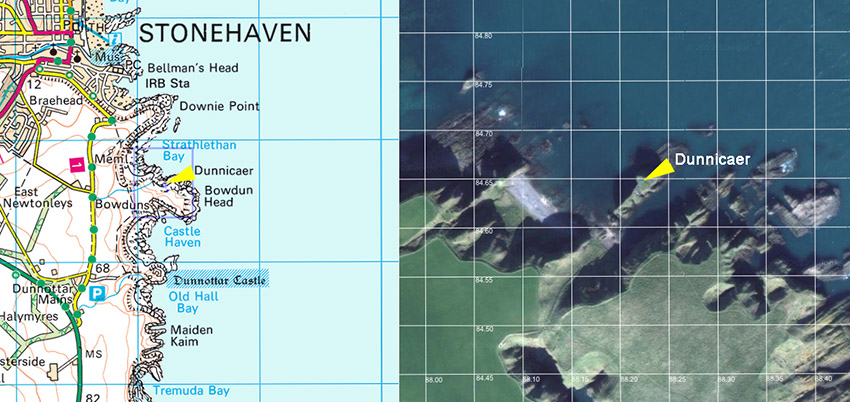 Truly inaccessible (without climbing gear or helicopter) location!
Map supplied by the wonderful Wheresthepath website, using the OS map (© Ordnance Survey) and Google Maps (© DigitalGlobe, Getmapping plc).