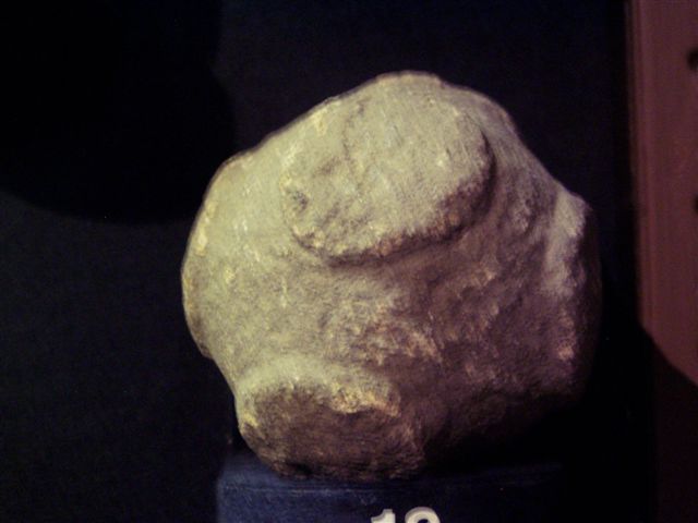 Carved ball from Skelmuir area.