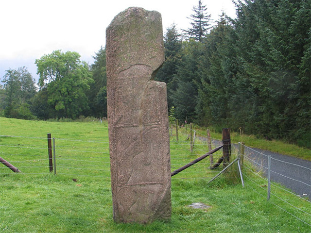 East Face of the Maiden Stone, Aberdeenshire, Scotland.