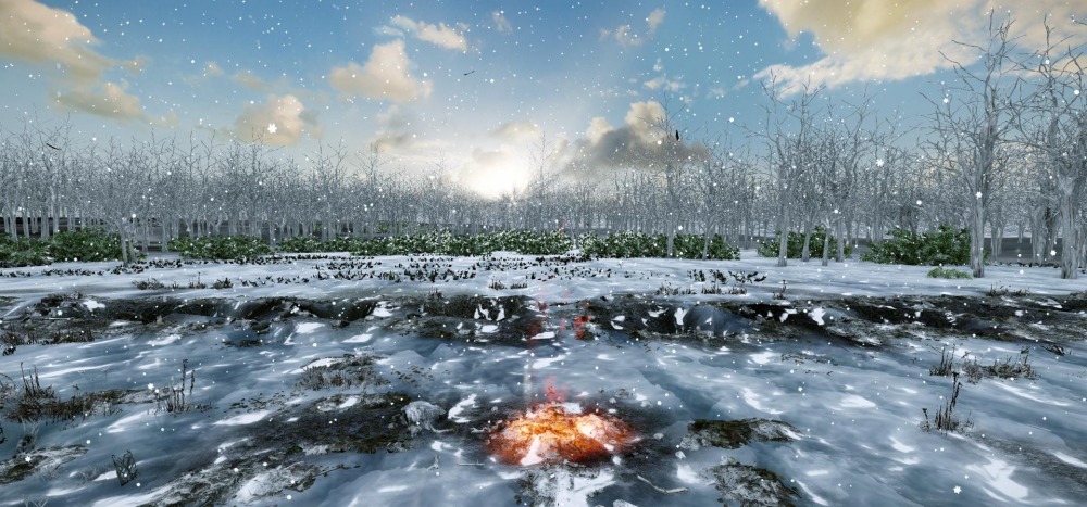 I think these images are supposed to show a solstice alignment. I'm not sure what the fire pit is intended to signify. Hopefully a look at the paper will clarify things.

Image Credit: University of Birmingham