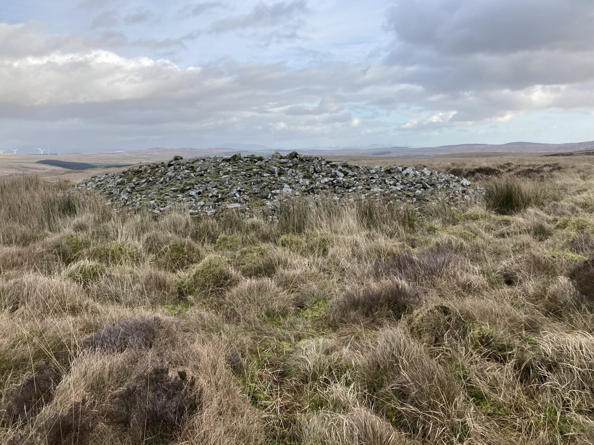 Cairnerzean Fell Central Cairn viewed from W.
