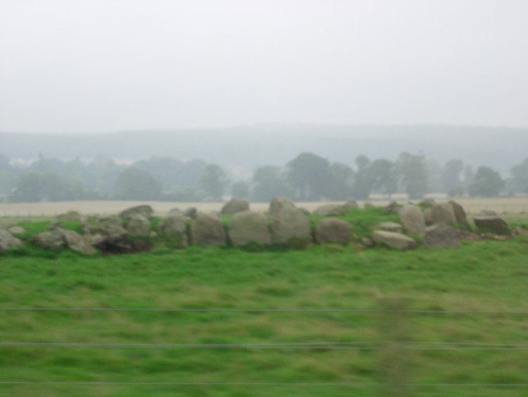 The remains of Isle View ring cairn; this photo is not here for quality - taken on a coach whizzing past. See main entry for more info.