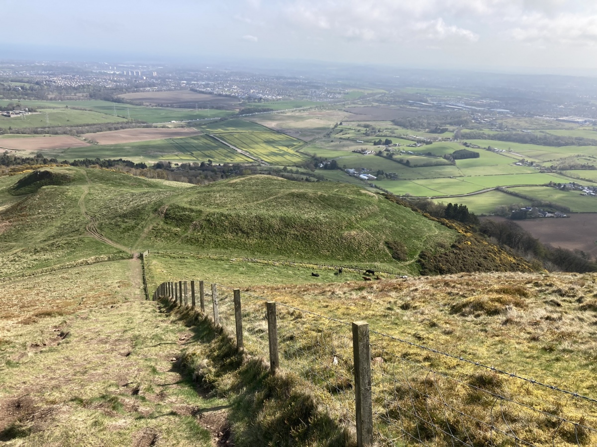 Hillend Hillfort viewed from SW.