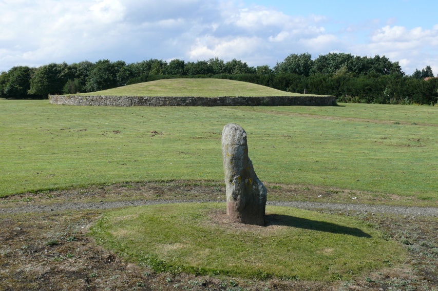 The tumulus with stone A.
