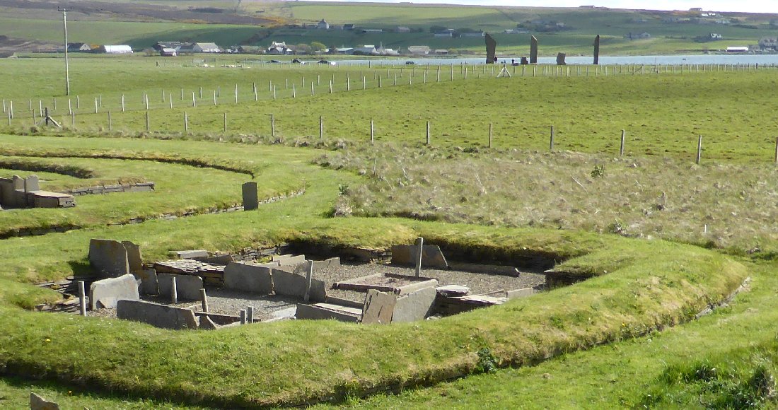 House 2 and Stones of Stenness. (2nd June 2015).