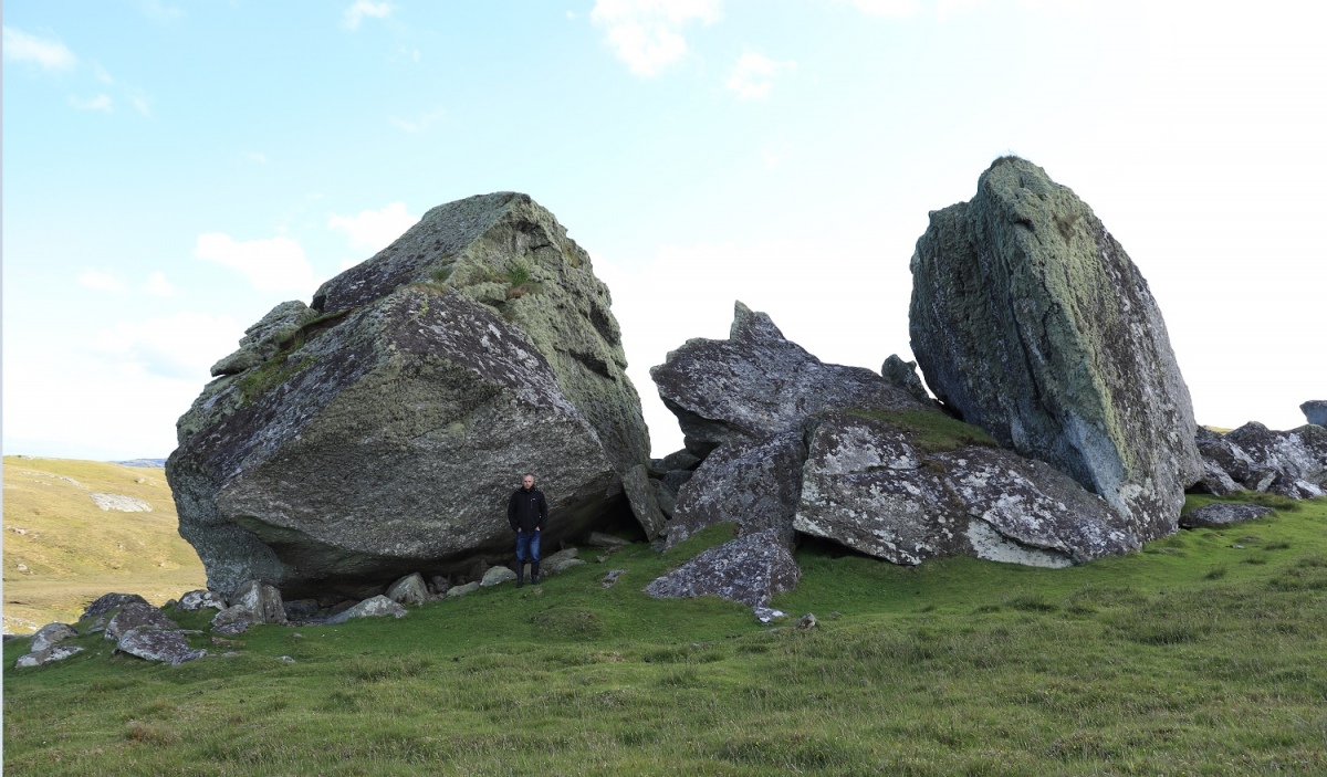 The Stanes of Stofast in Shetland.

HU 50997 71616