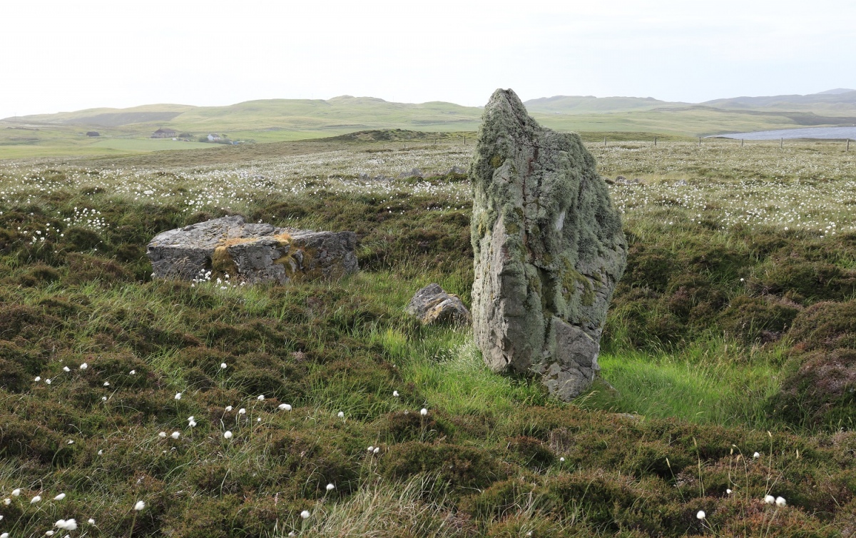 The Gravlaba Standing Stone in Shetland.

There is an adjacent stone which looks to have been a standing stone aswell.

HU325558