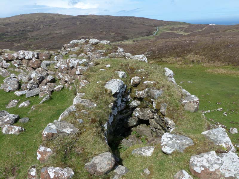 The nature of this walling, with its prominent intramural cell, confirms Dun Hallin's status as a broch.