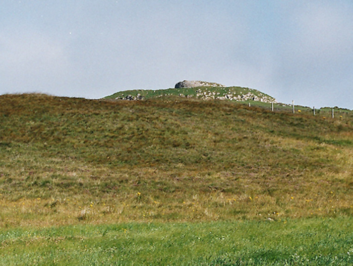 Dun Hallin is at the north of the Waternish Peninsula on the Isle of Skye.  Not readily accessible and this is the nearest I could get at the time.   It can be reached only on foot over rough terraine.
OS.  NG 592 256