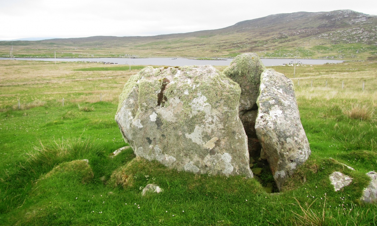 Looking northeast across the site with Easabhal and Coire Bheinn in the background