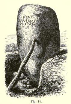 The Cat Stane, from Proceedings of the Society of Antiquaries of Scotland 1861

Site in Midlothian Scotland

