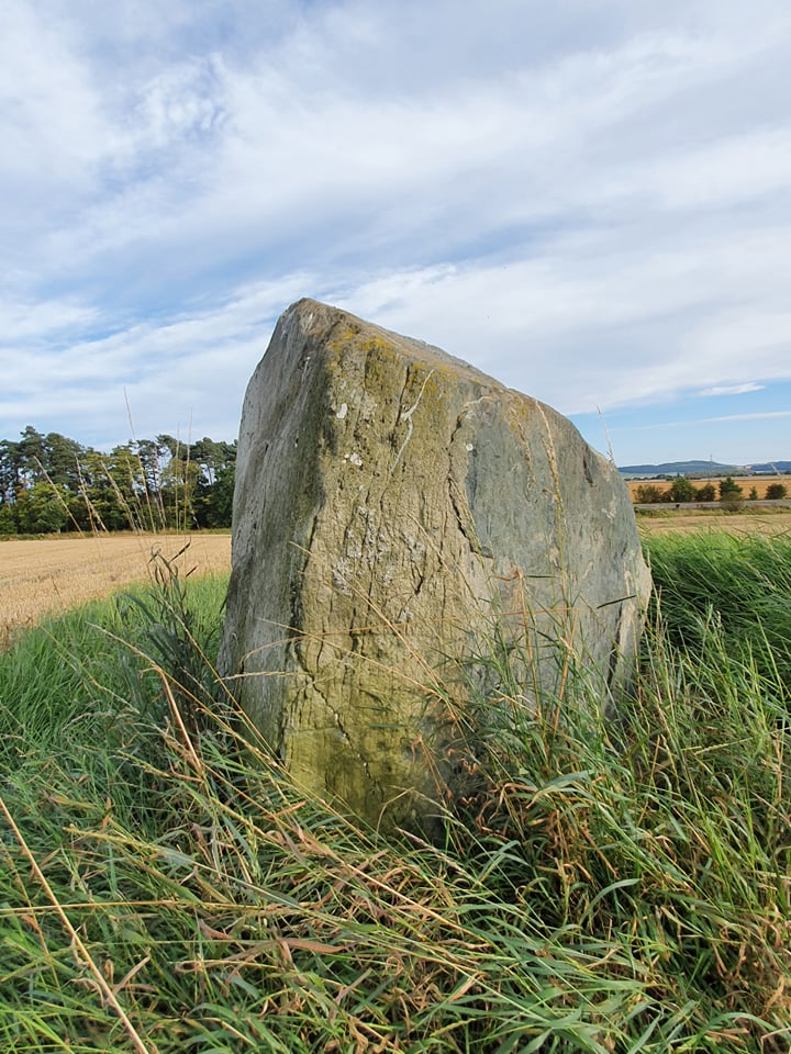 Inchmartine standing stone (photo by John Lamont)