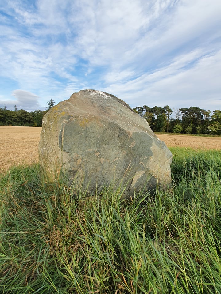 Inchmartine standing stone (photo by John Lamont)