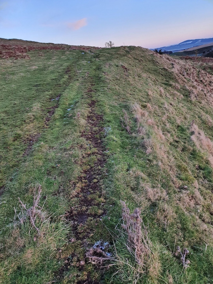 Ramparts on Evelick Hillfort.