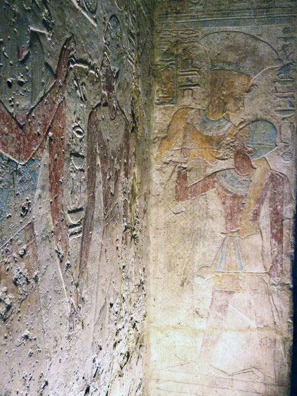 Relief of Ramesses II being suckled by Anuket