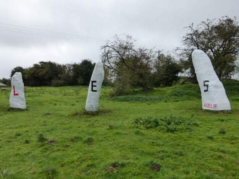 RESIDENTS of Trellech woke up to a strange sight on Sunday morning (1st October 2017) when their historic standing stones took on a new look. 