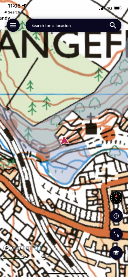 OS Map location for Ffynnon Cyngar Sant / St Cyngars Well.