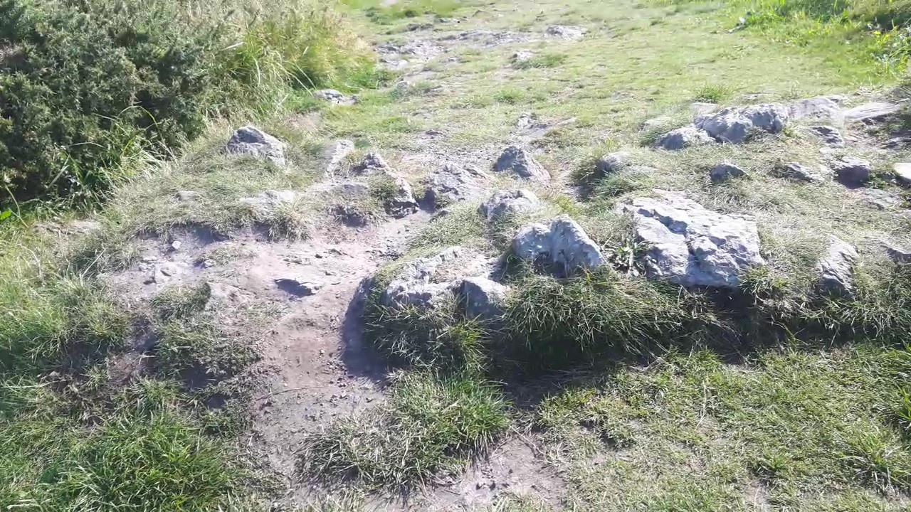 Cist like structure stretching across a path