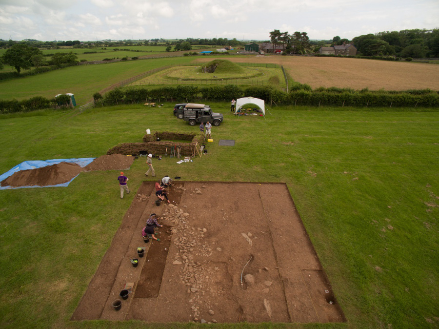 Aerial view of Bryn Celli Ddu and the Bronze age cairn trench 2016

Photo copyright Aerial Cam / Adam Stanford