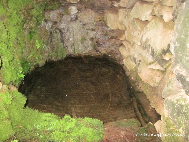 Inside the well.
