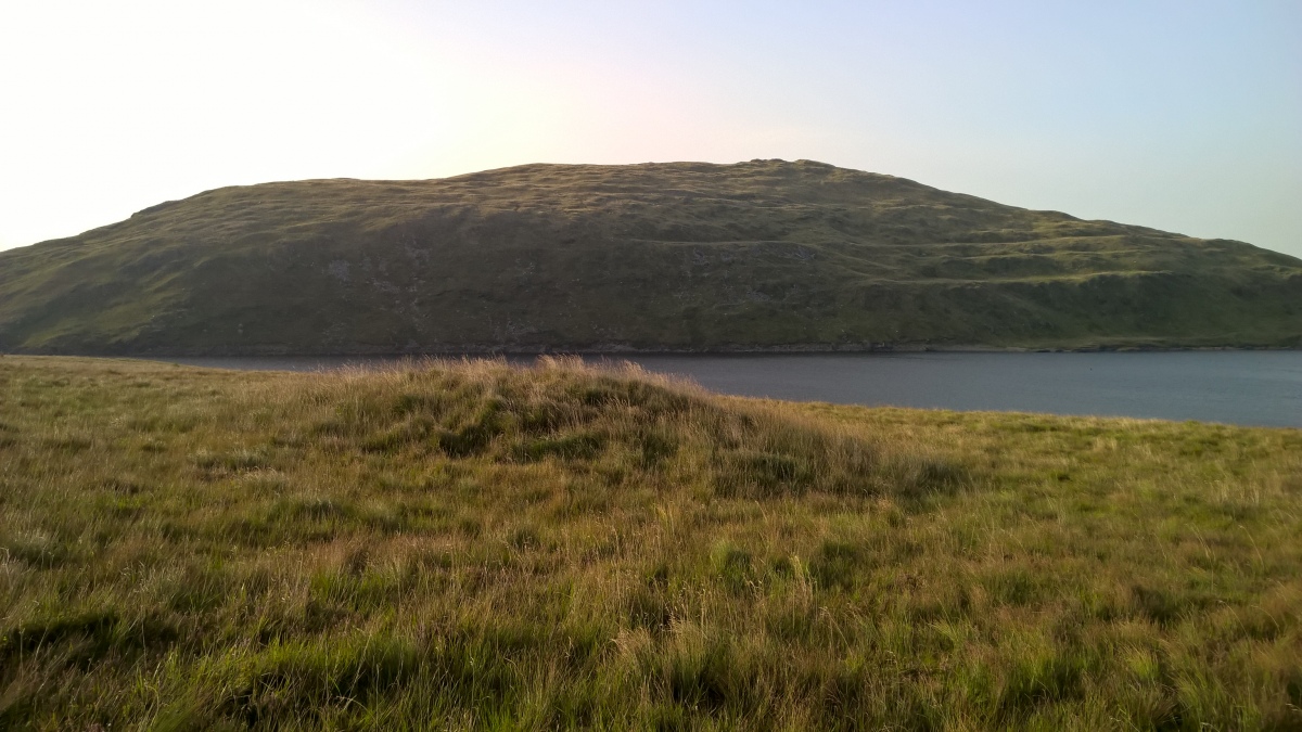 Approaching the cairn.