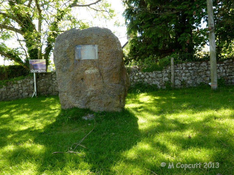 On the village green at Reynoldston, on the slopes of Cefn Bryn, is a nice stone standing, erected as part of the millennium celebrations. 