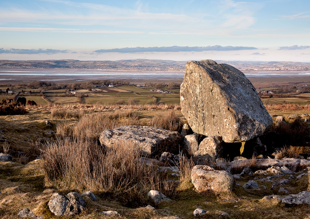 Arthur's Stone on Gower just west of Swansea. Nice walk along ridge from Penmaen carpark to the east.