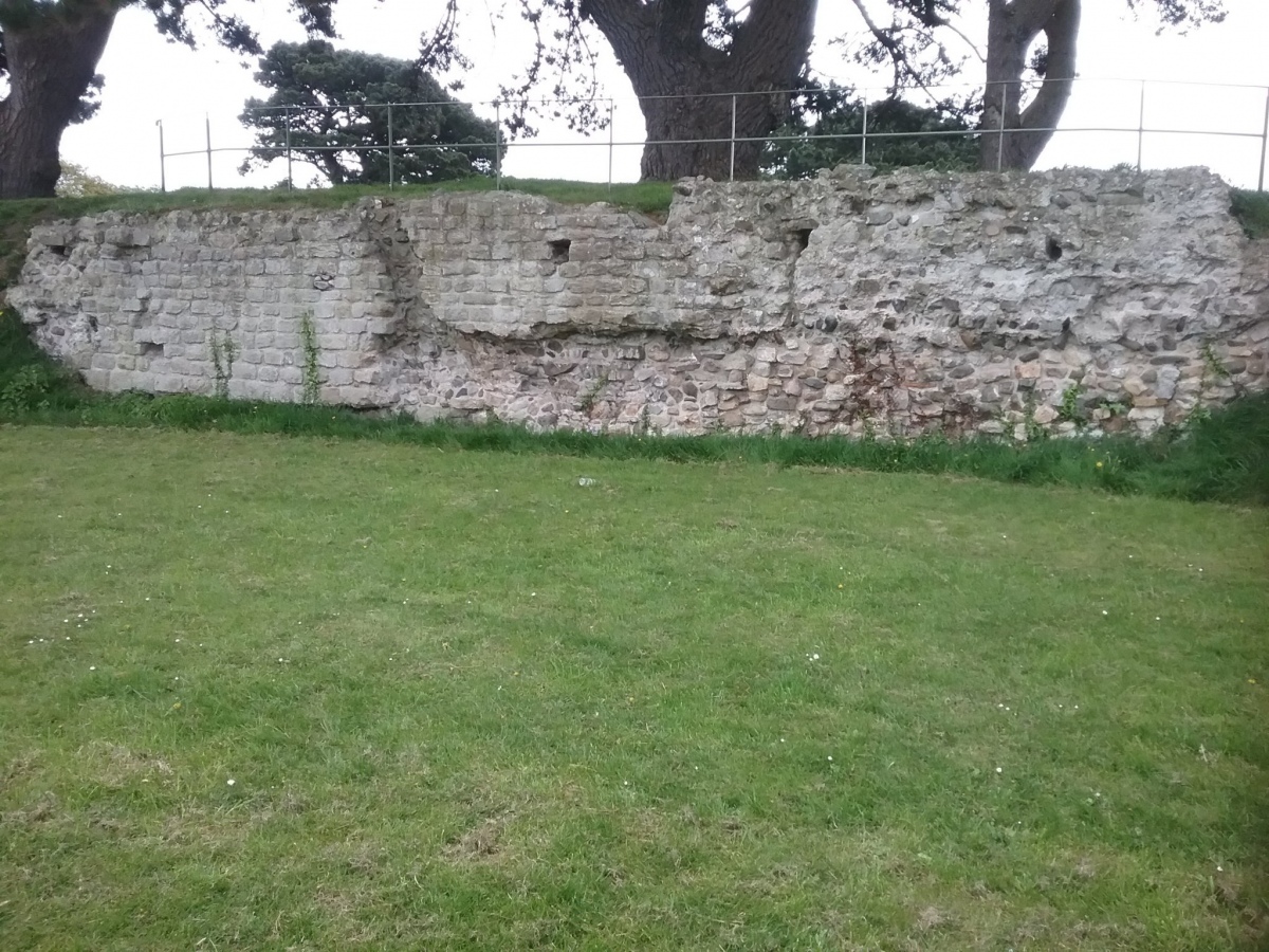 A section of Roman walling. 