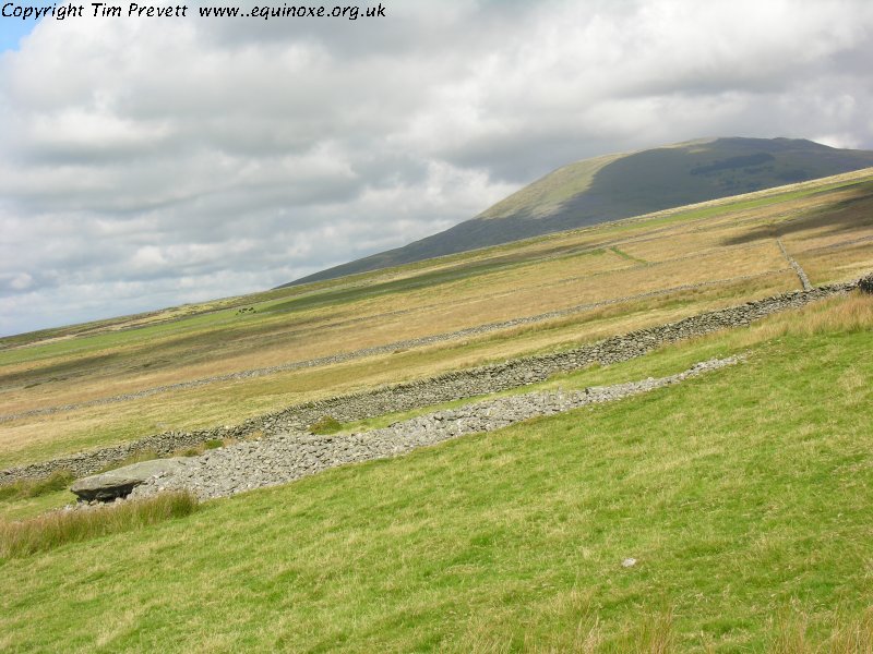 Looking N to the smaller northern cairn, Moelfre to rear.