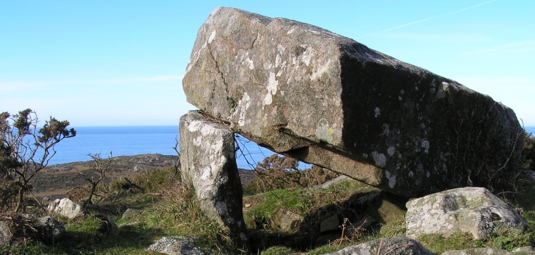 Site in Pembrokeshire (Sir Benfro)
 The Main Chamber sitting just below the wonderful top of Carn Llidi, a wonderful place to spend a winter Sunday with the sun shining on the Irish Sea, just as the sun was shining on the Irish Rubgy team in Cardiff!
