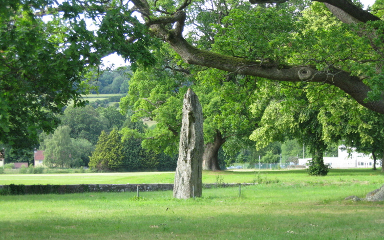 This one was taken from the gateway (*outside* of the gate of course).  There are some beautiful trees around this stone.  11.6.11.
