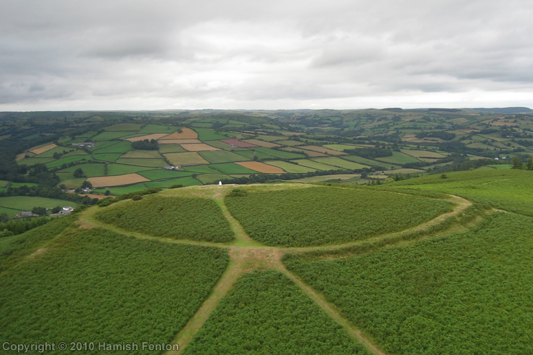 Twyn-y-Gaer hillfort, from the south.

Kite Aerial Photograph

31 July 2010