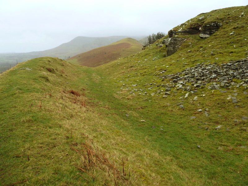 Castell Dinas, In the North West area of the fort looking North East.