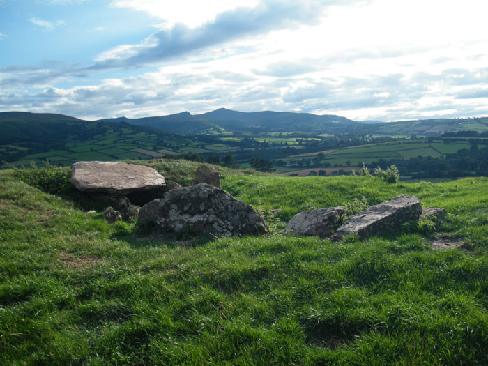 Looking South East, towards the central Beacons, with the Black mountain beyond.