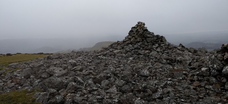 Te cairn commands a 360 degree view of the surrounding country.